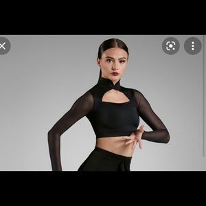 Black Balera Dance Crop Top Costume